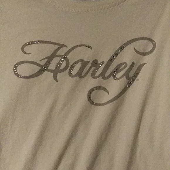 Women's Genuine Motor Clothes Embellished Harley T Shirt - Picture 2 of 5